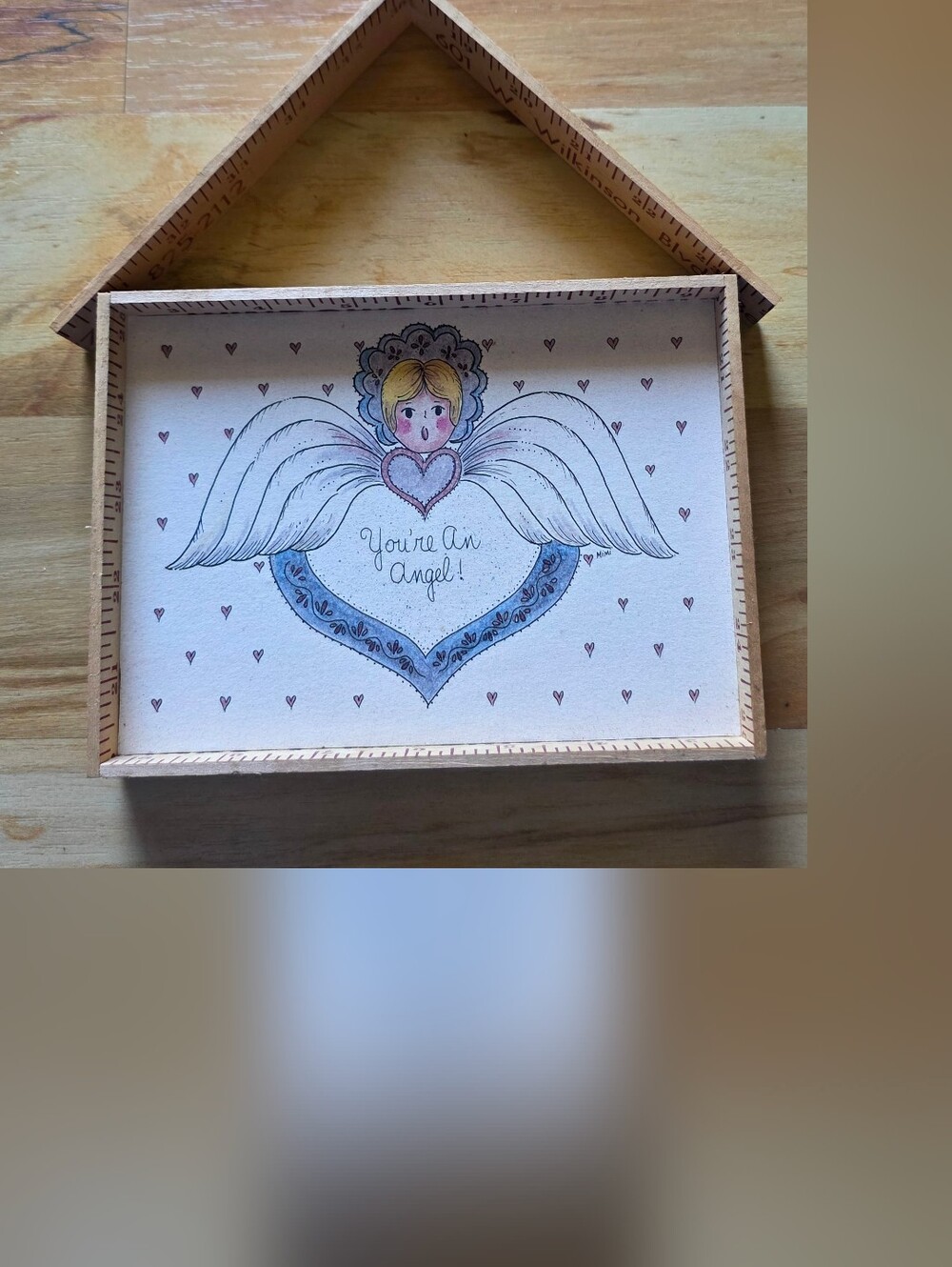 Handcrafted Angel Heart Decorative